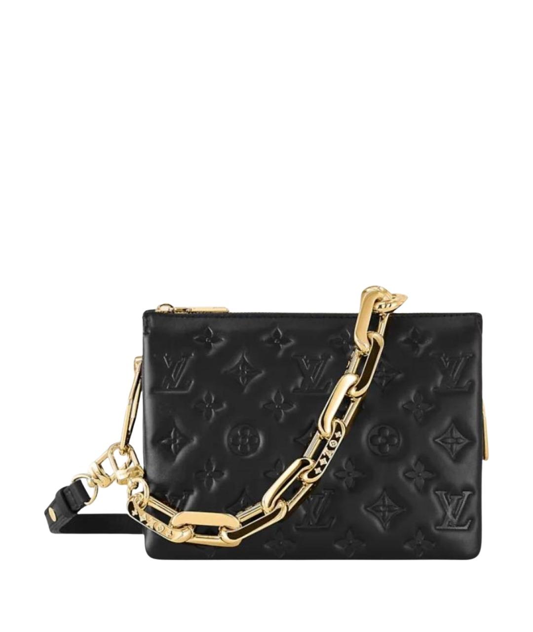 LOUIS VUITTON Черная кожаная сумка через плечо, фото 1