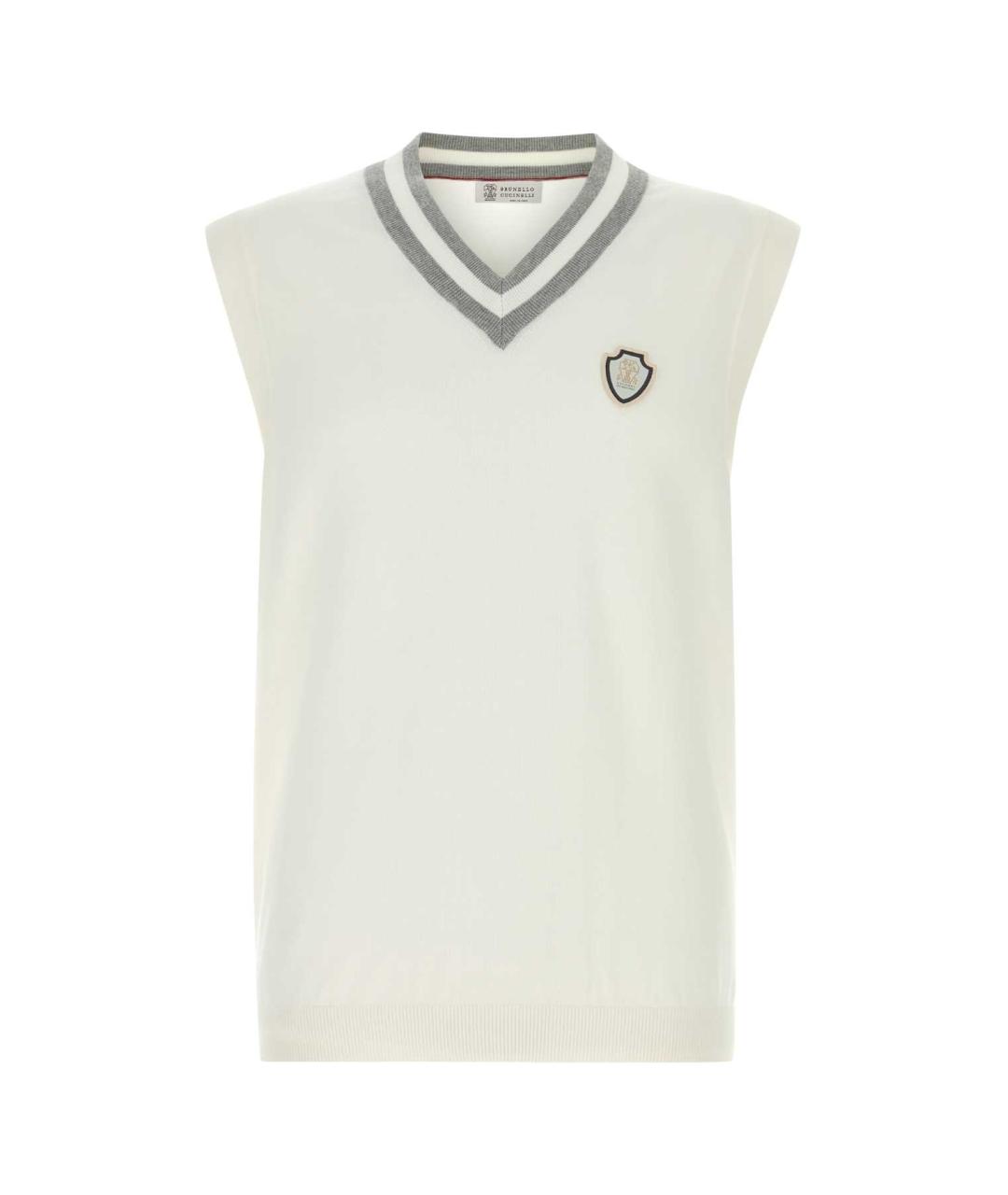 BRUNELLO CUCINELLI Белая хлопковая жилетка, фото 1