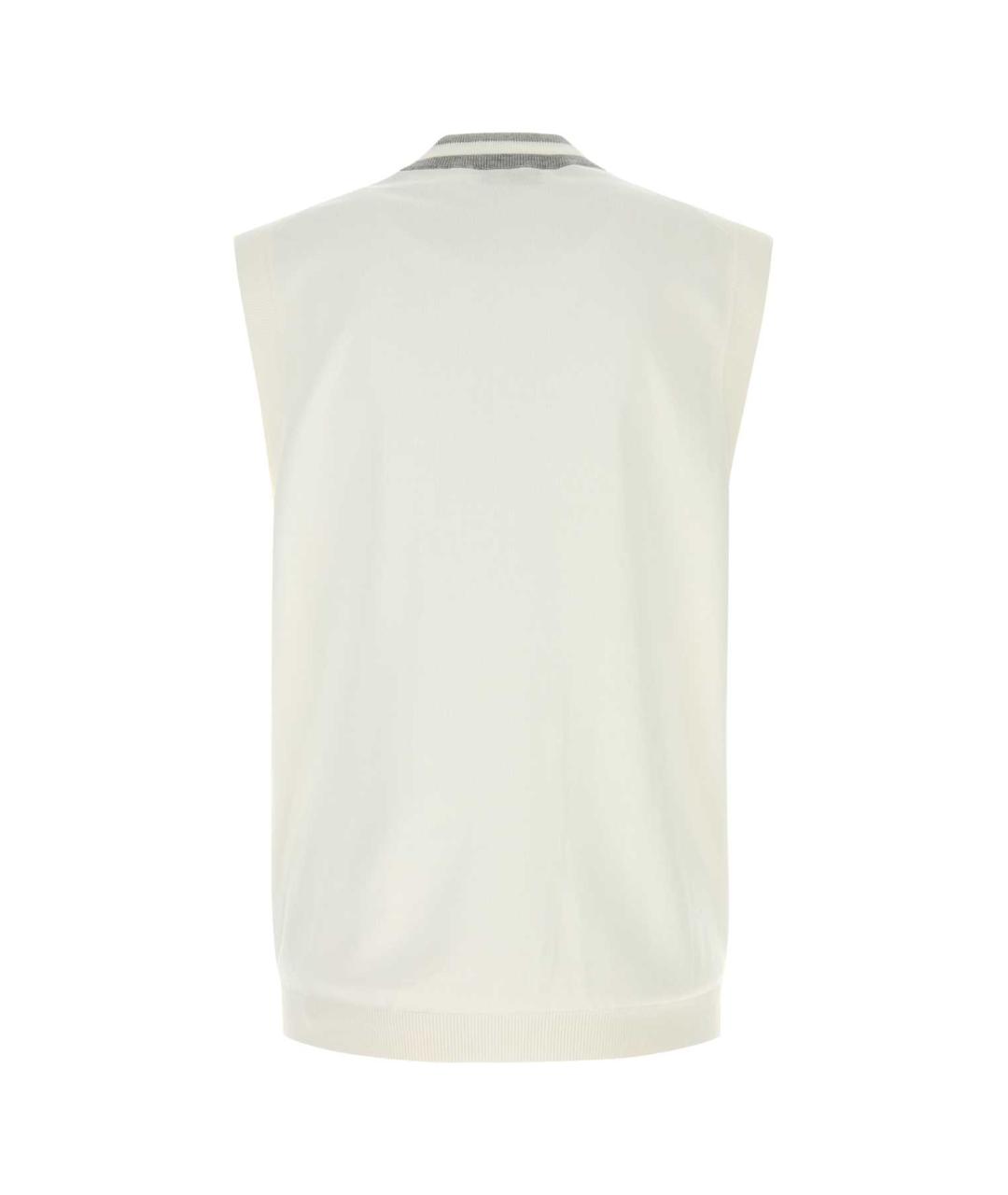BRUNELLO CUCINELLI Белая хлопковая жилетка, фото 2
