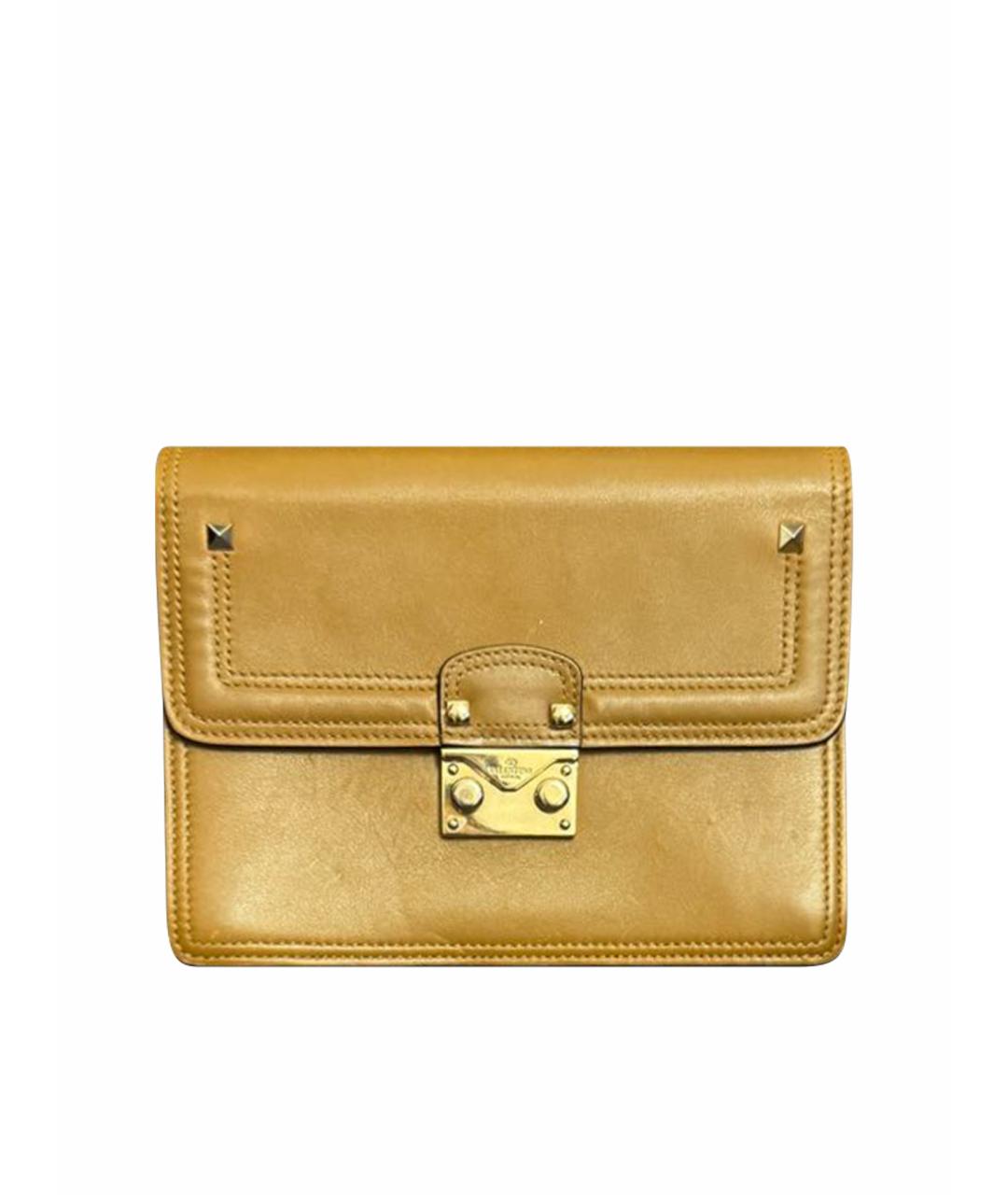 VALENTINO Коричневая кожаная сумка через плечо, фото 1