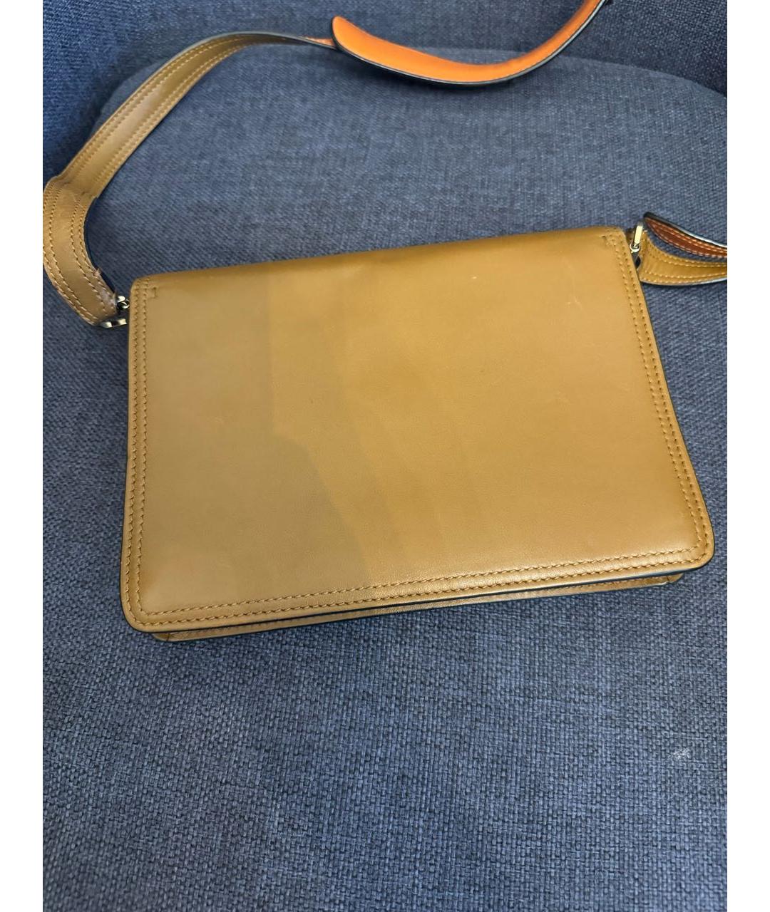 VALENTINO Коричневая кожаная сумка через плечо, фото 3