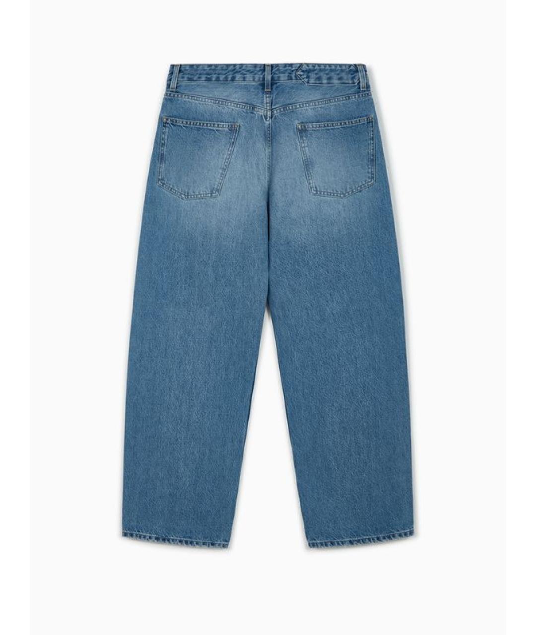 JACQUEMUS Синие хлопковые прямые джинсы, фото 4