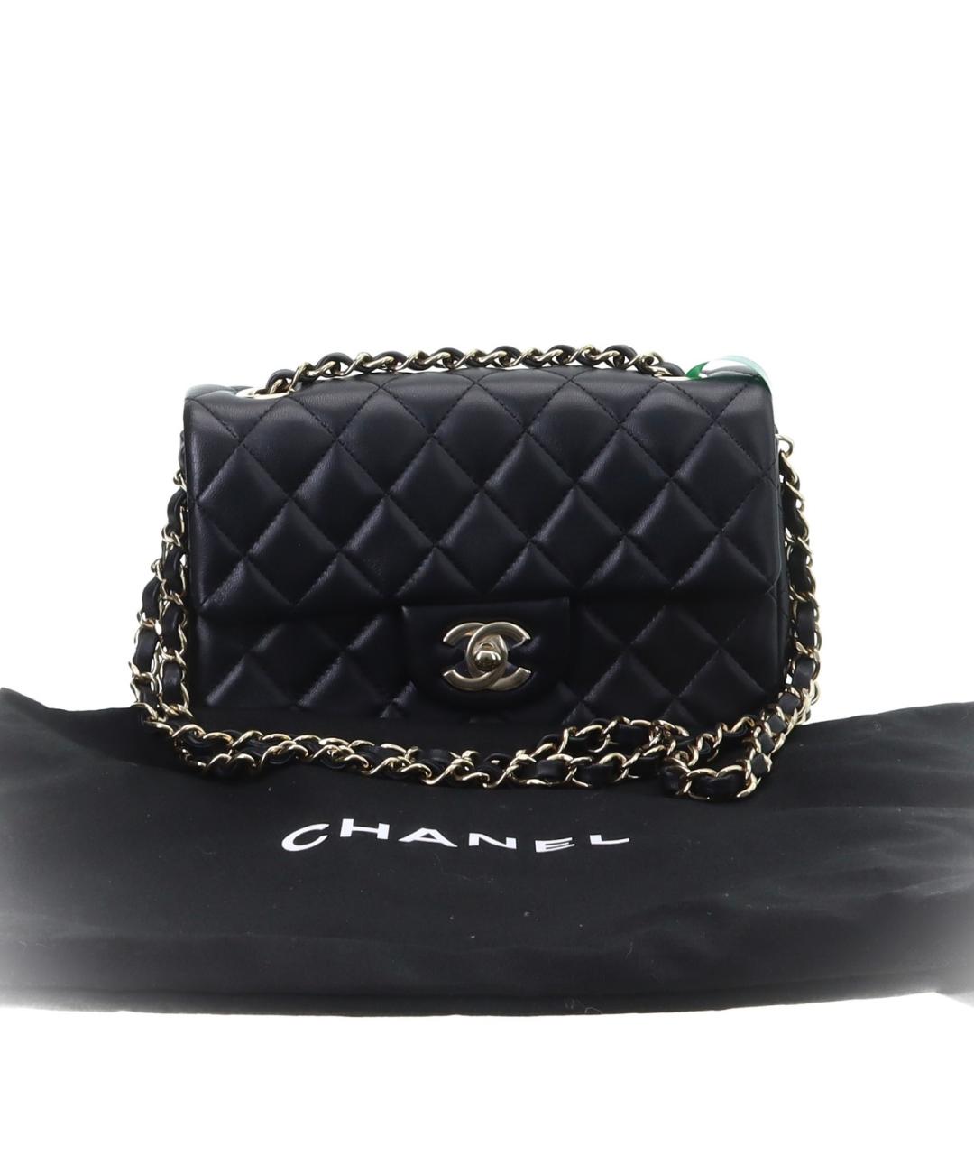 CHANEL Черная кожаная сумка через плечо, фото 5