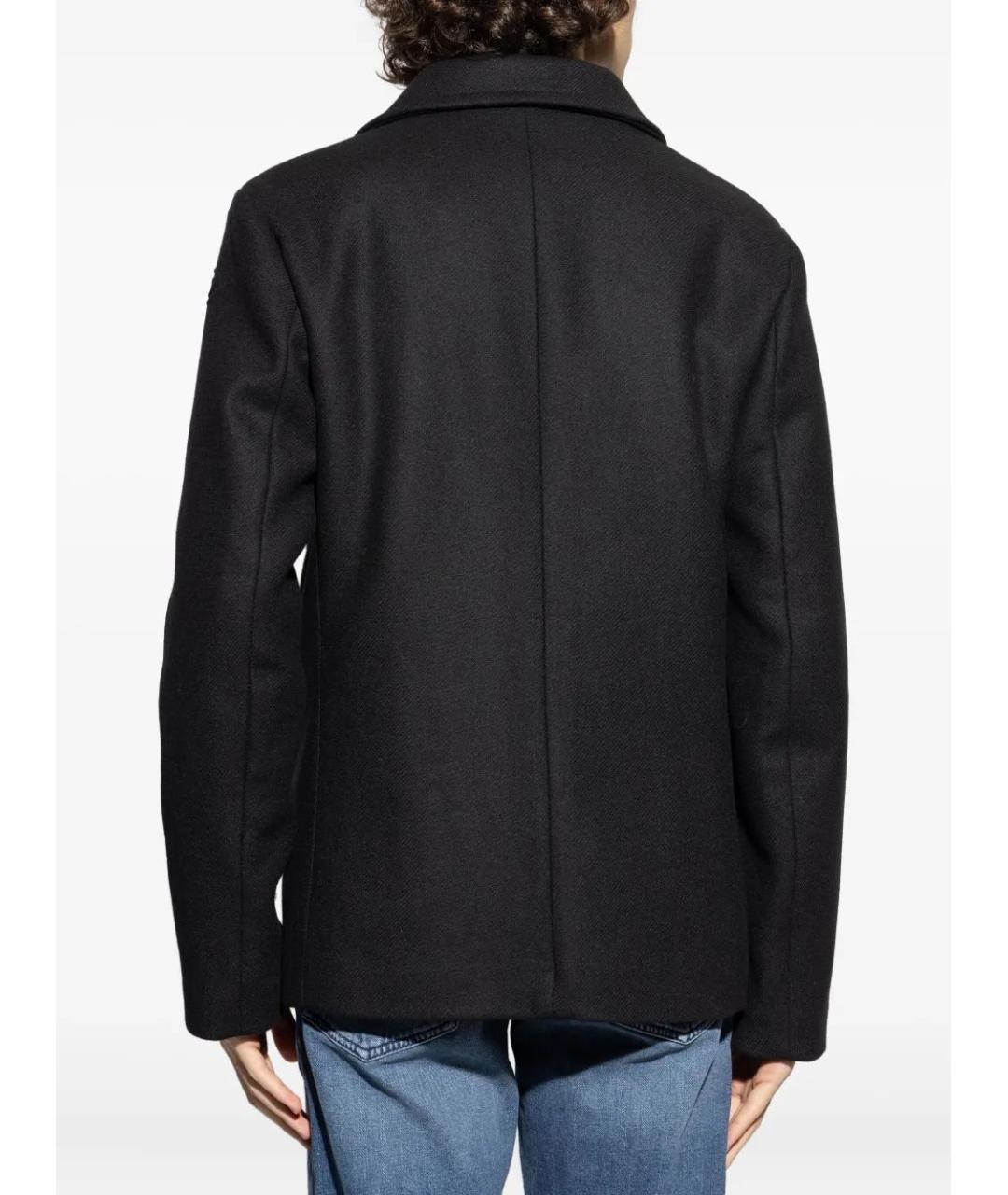DIESEL Черное шерстяное пальто, фото 3