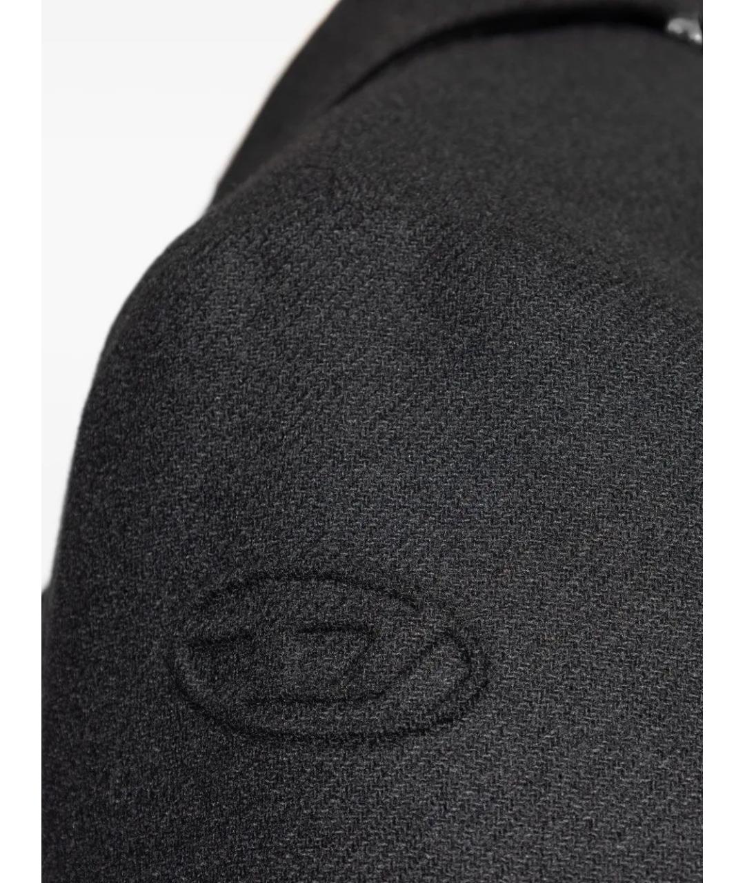 DIESEL Черное шерстяное пальто, фото 4