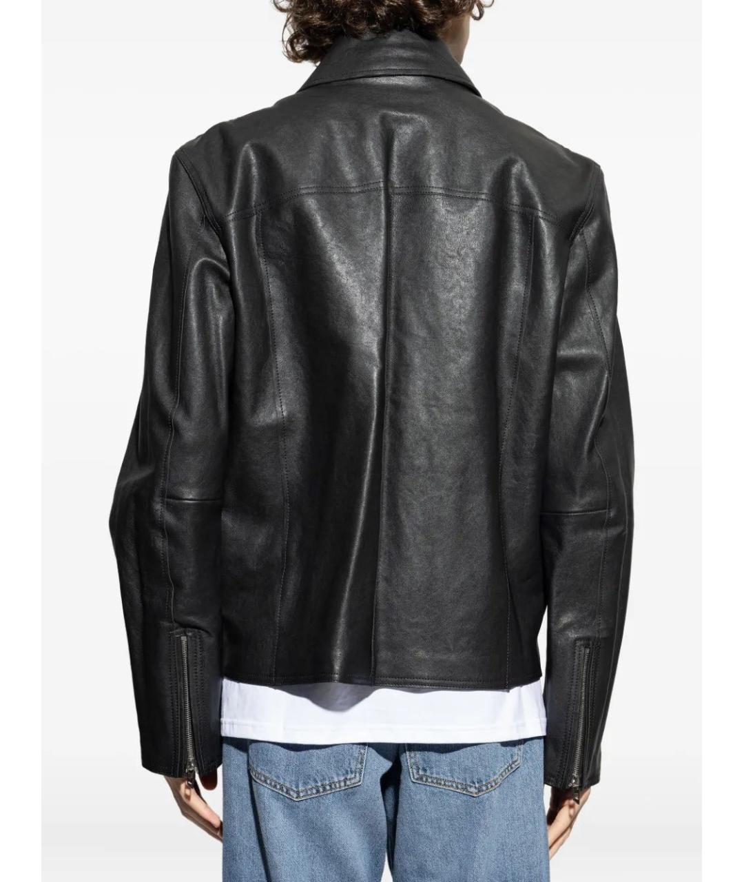DIESEL Черная кожаная куртка, фото 3