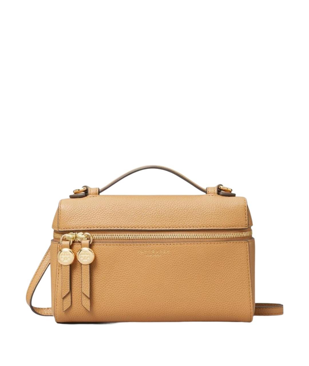 TORY BURCH Бежевая кожаная сумка через плечо, фото 1