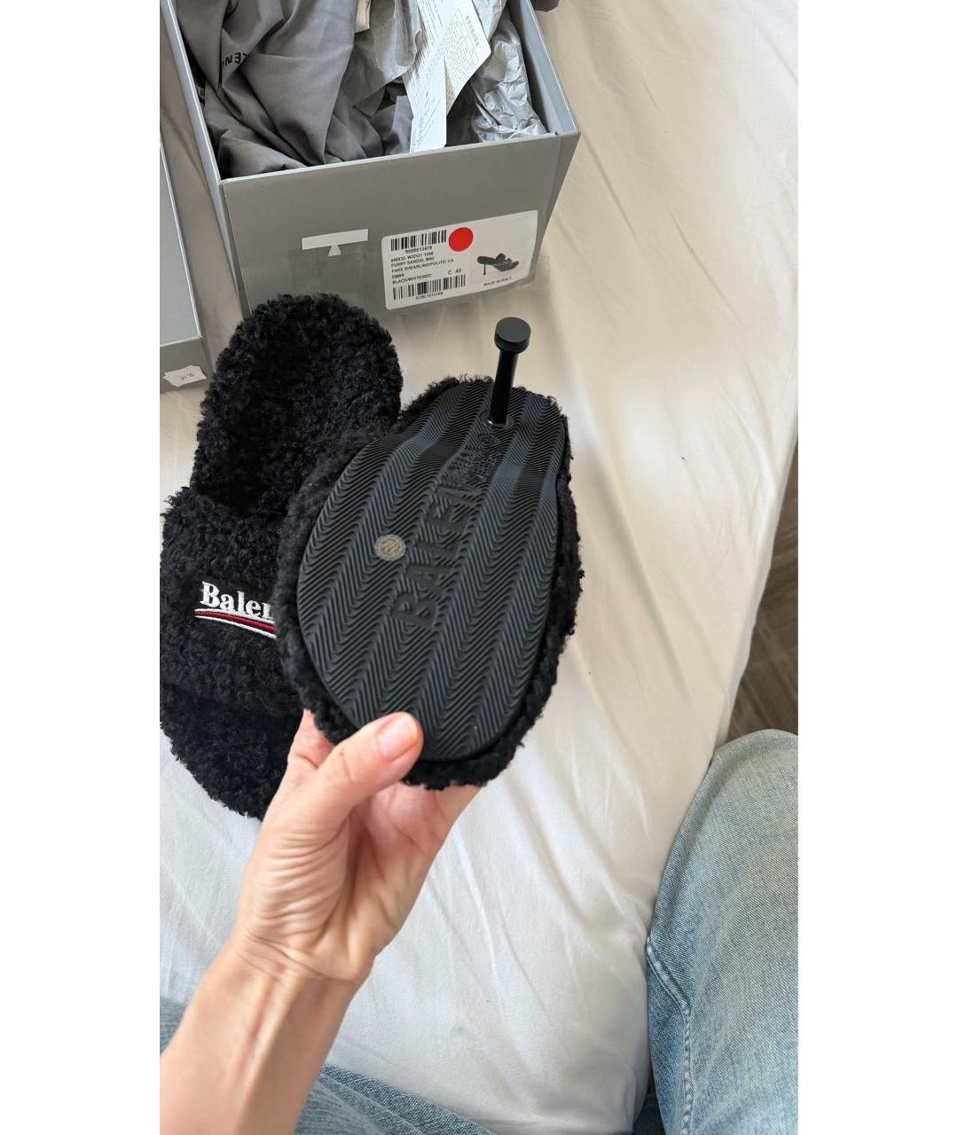 BALENCIAGA Черные мюли, фото 7