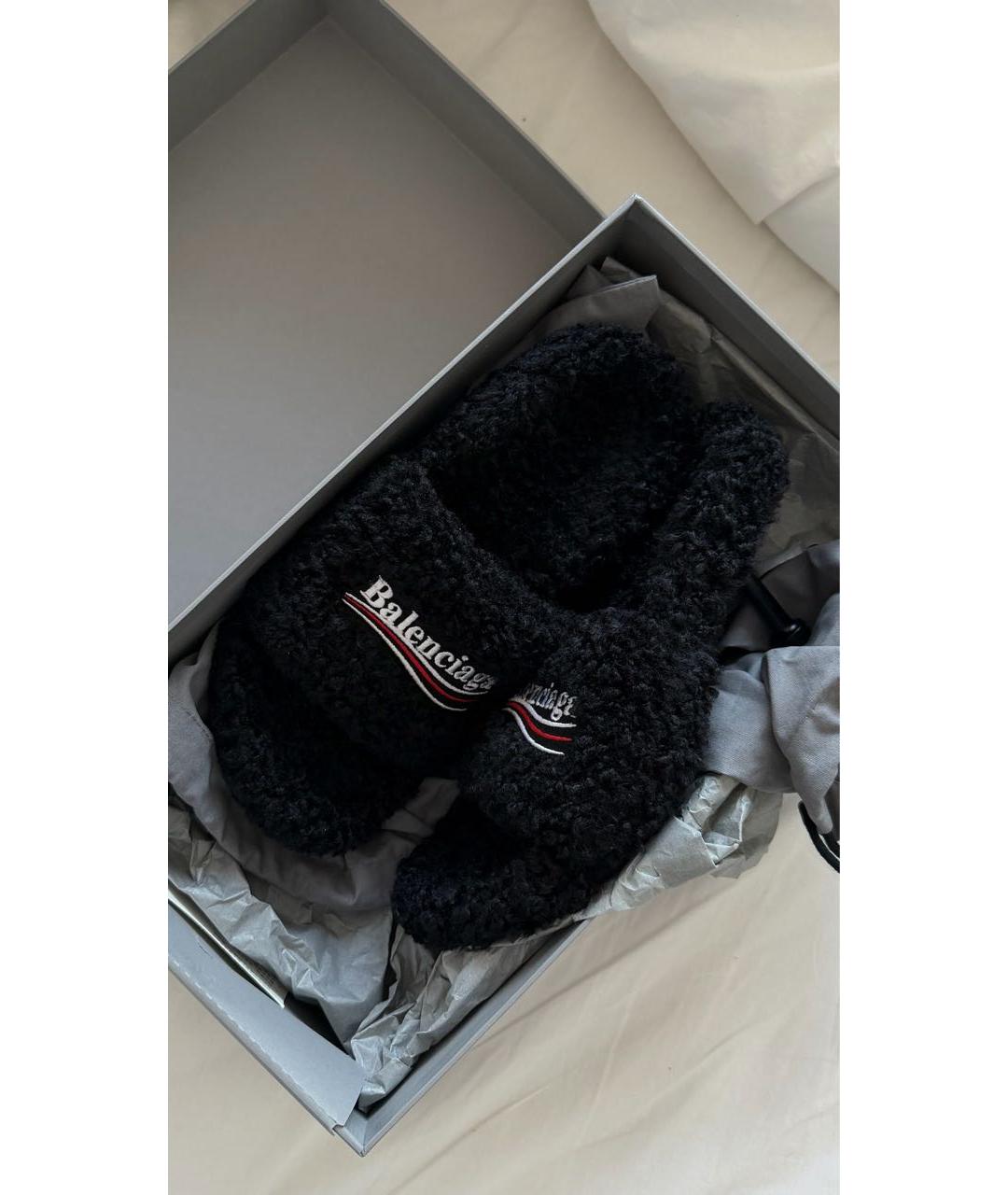 BALENCIAGA Черные мюли, фото 4