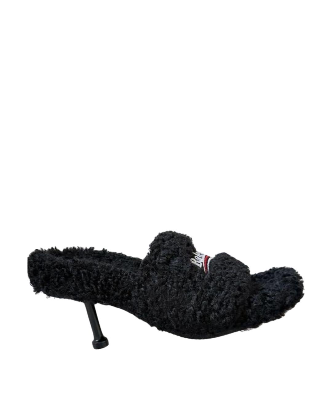 BALENCIAGA Черные мюли, фото 1