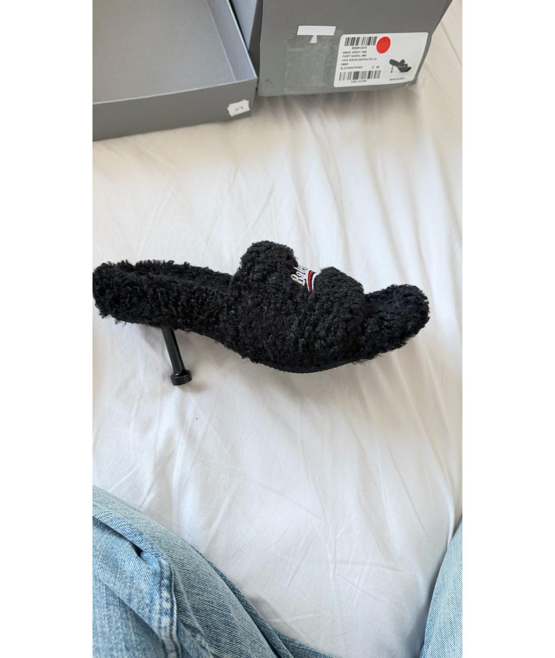 BALENCIAGA Черные мюли, фото 6