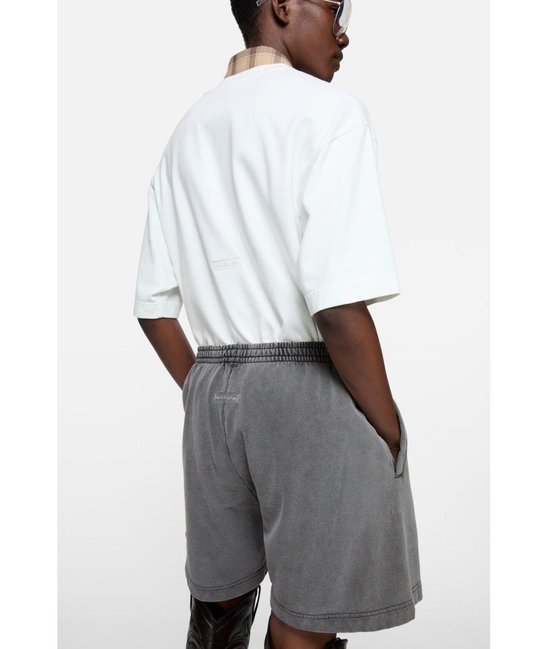 ACNE STUDIOS Серые хлопковые шорты, фото 3