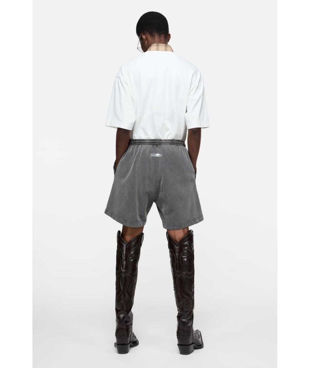 ACNE STUDIOS Серые хлопковые шорты, фото 4