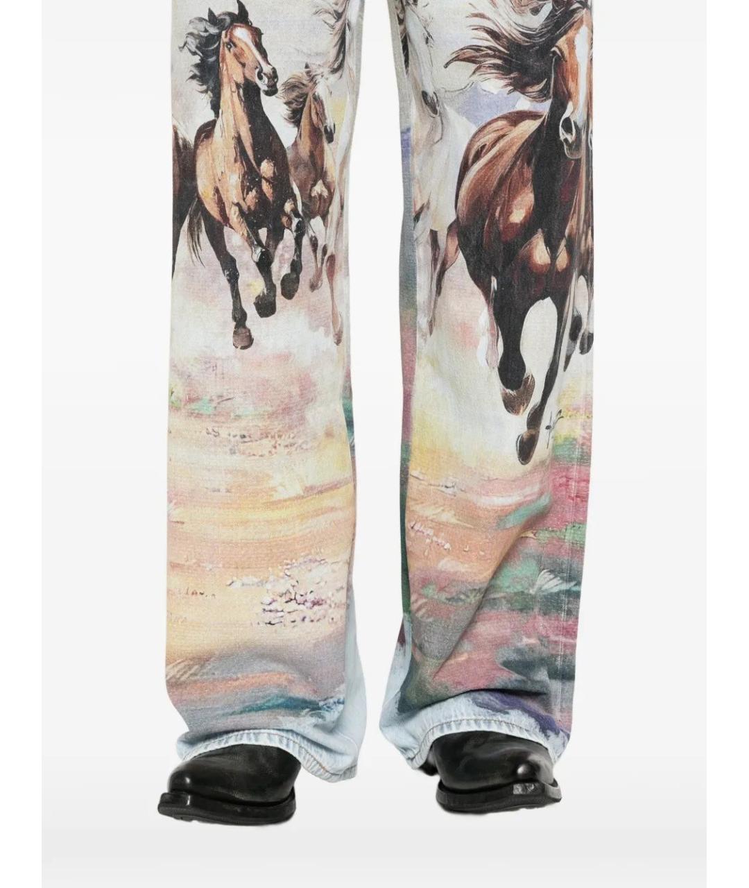 AMIRI Мульти хлопковые прямые джинсы, фото 5