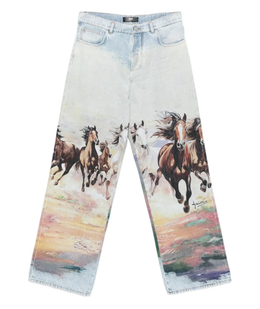 AMIRI Мульти хлопковые прямые джинсы, фото 1