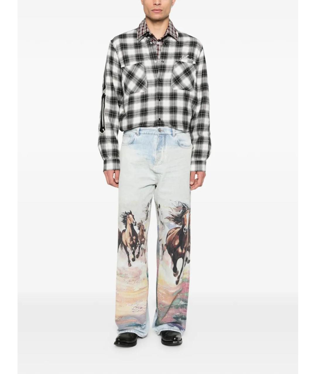 AMIRI Мульти хлопковые прямые джинсы, фото 2