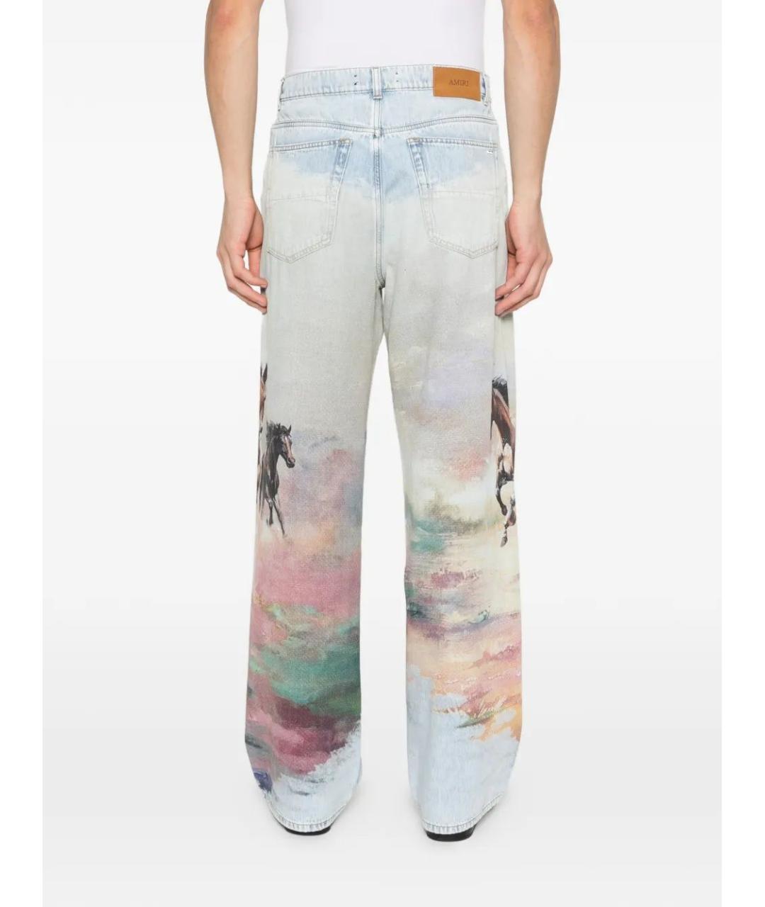AMIRI Мульти хлопковые прямые джинсы, фото 4