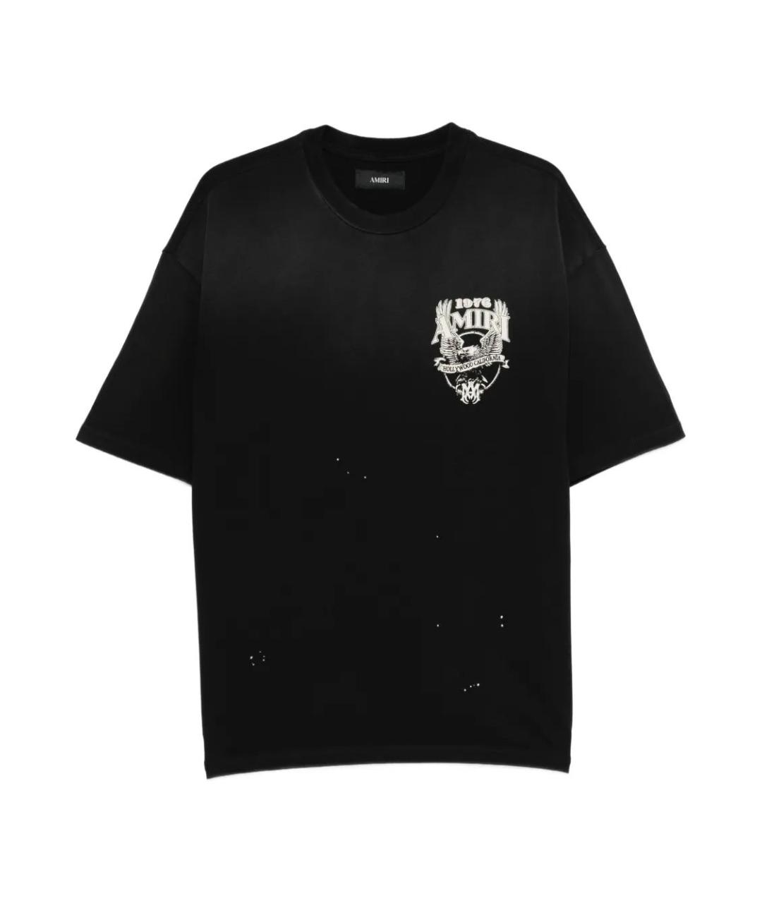 AMIRI Черная хлопковая футболка, фото 1