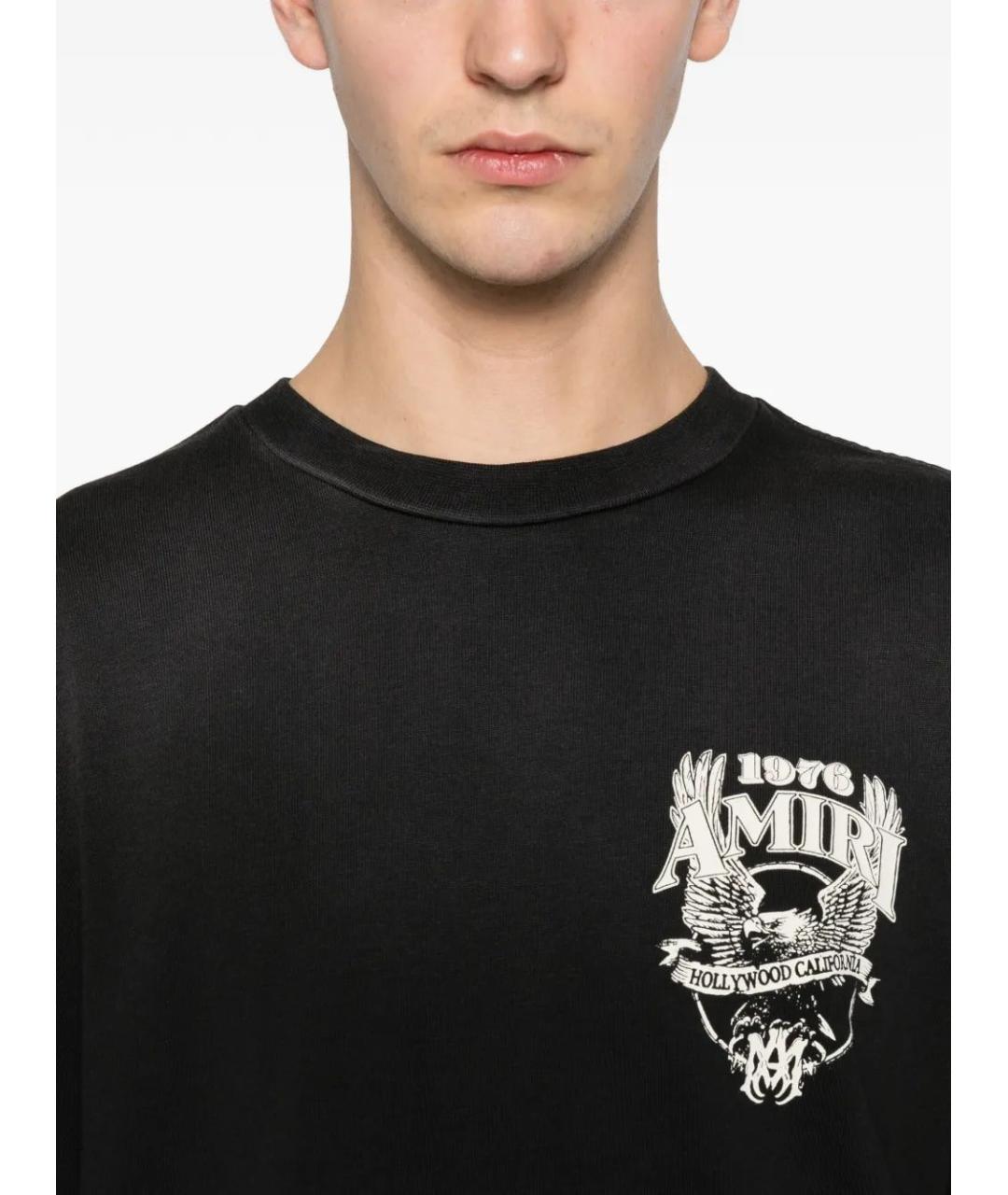 AMIRI Черная хлопковая футболка, фото 5