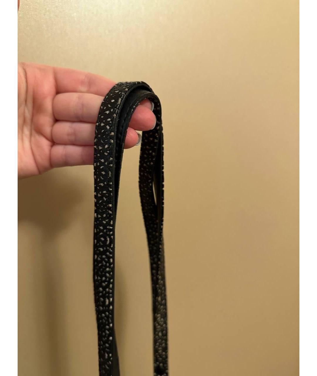 BOTTEGA VENETA Черная кожаная сумка через плечо, фото 5