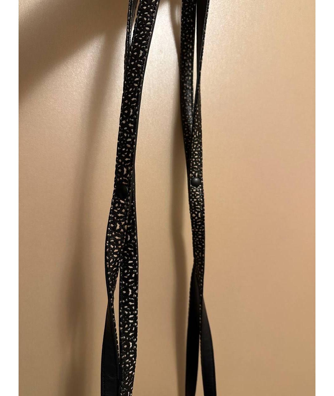 BOTTEGA VENETA Черная кожаная сумка через плечо, фото 4