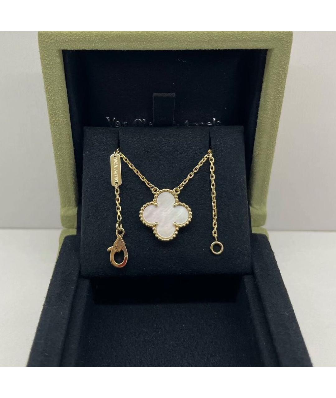 VAN CLEEF & ARPELS Белое колье из желтого золота, фото 5