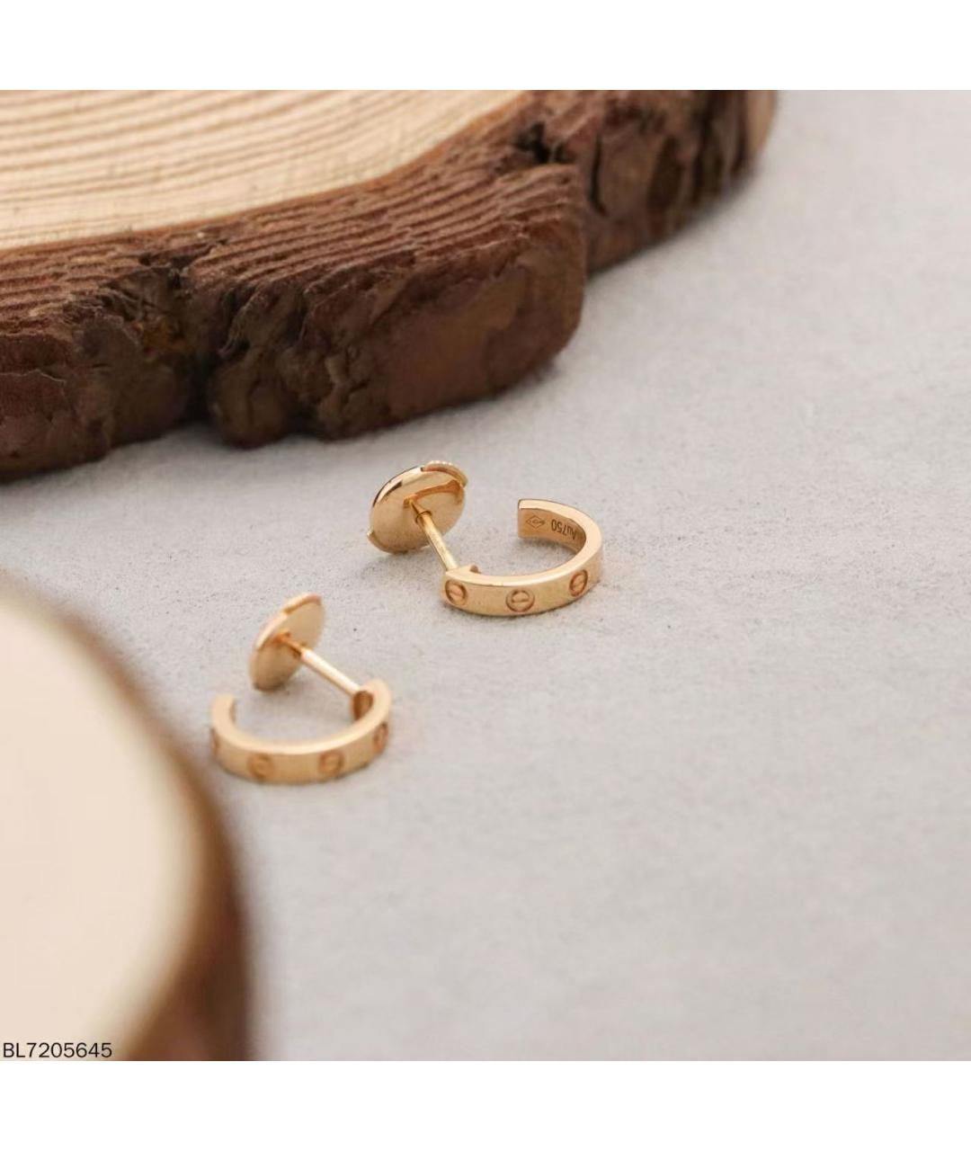 CARTIER Золотые серьги из розового золота, фото 4