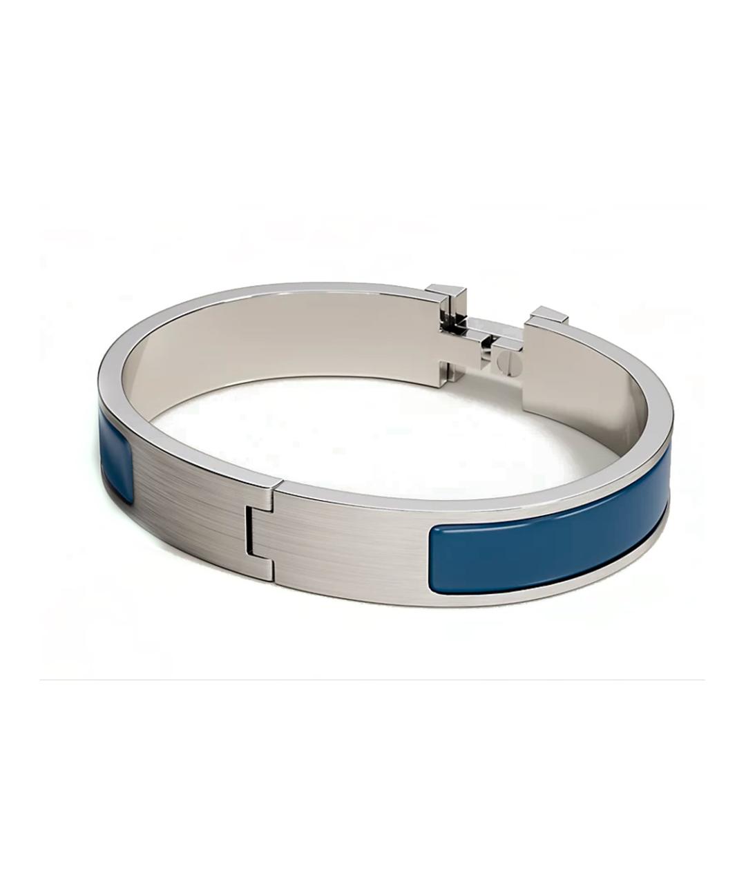 HERMES Синий металлический браслет, фото 2