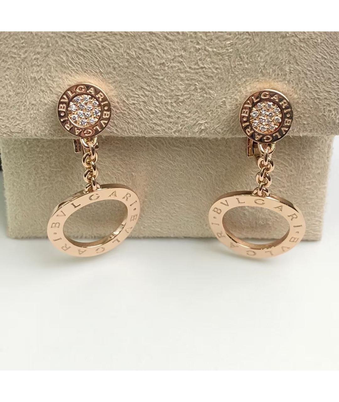 BVLGARI Золотые серьги из розового золота, фото 2