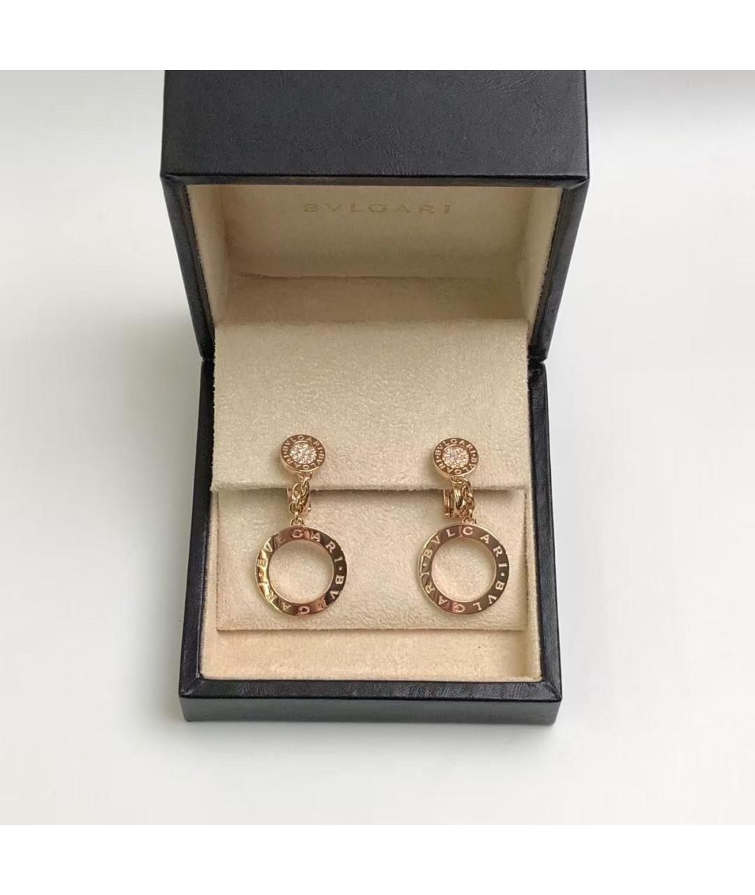 BVLGARI Золотые серьги из розового золота, фото 6