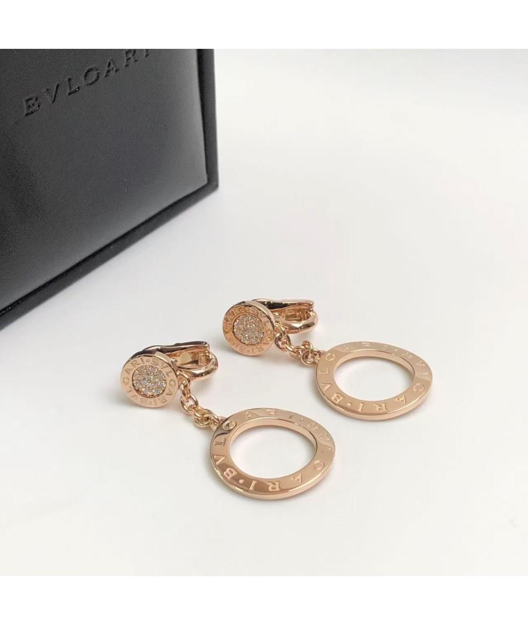BVLGARI Золотые серьги из розового золота, фото 4