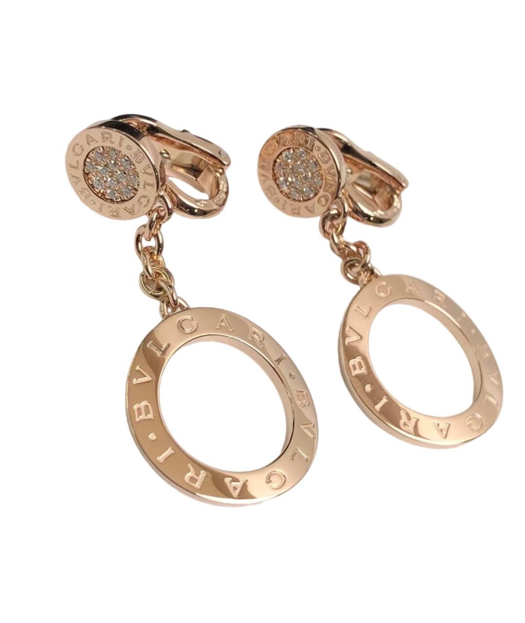 BVLGARI Золотые серьги из розового золота, фото 1