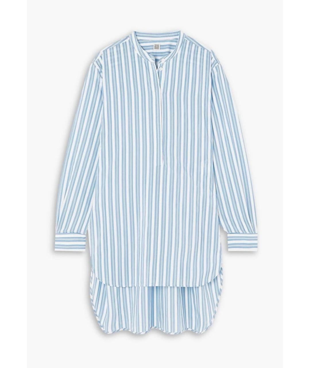 TOTEME Голубая хлопковая рубашка, фото 9