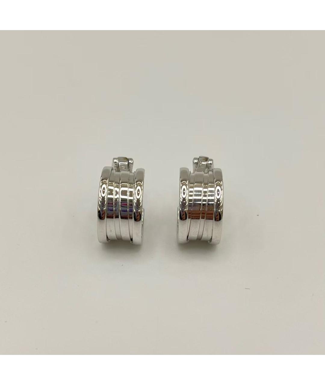 BVLGARI Серебряные серьги из белого золота, фото 2