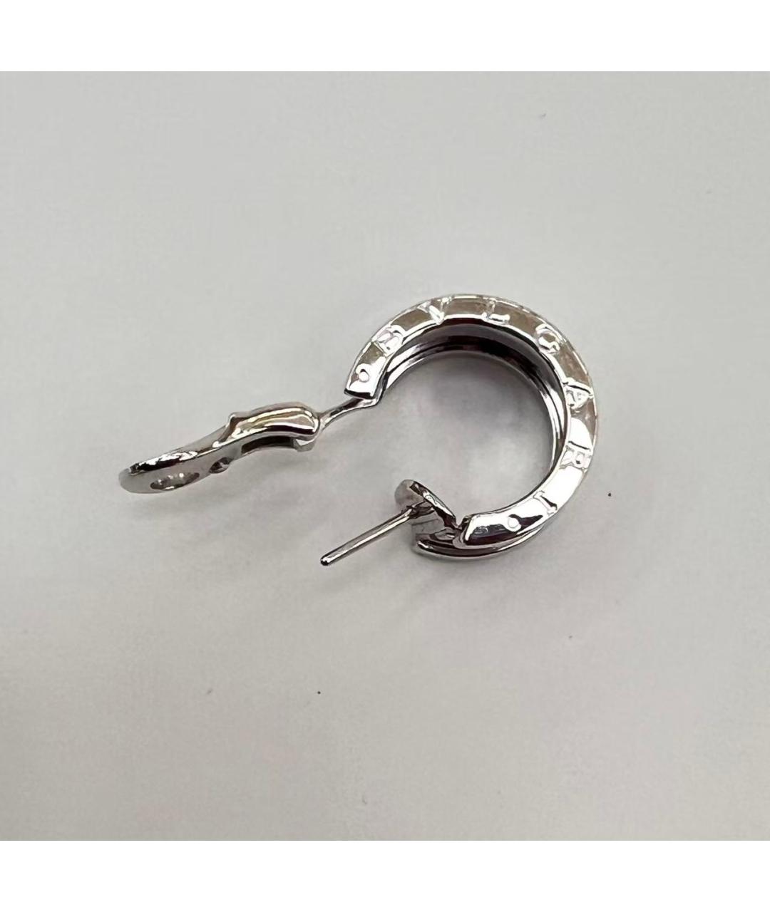 BVLGARI Серебряные серьги из белого золота, фото 5