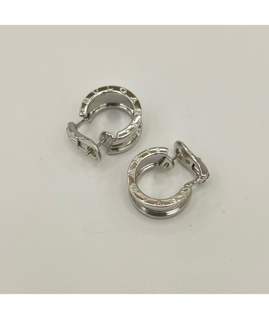 BVLGARI Серебряные серьги из белого золота, фото 3