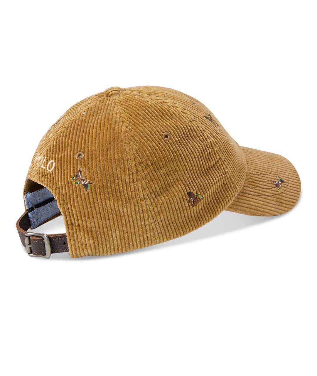 POLO RALPH LAUREN Горчичная хлопковая кепка/бейсболка, фото 2