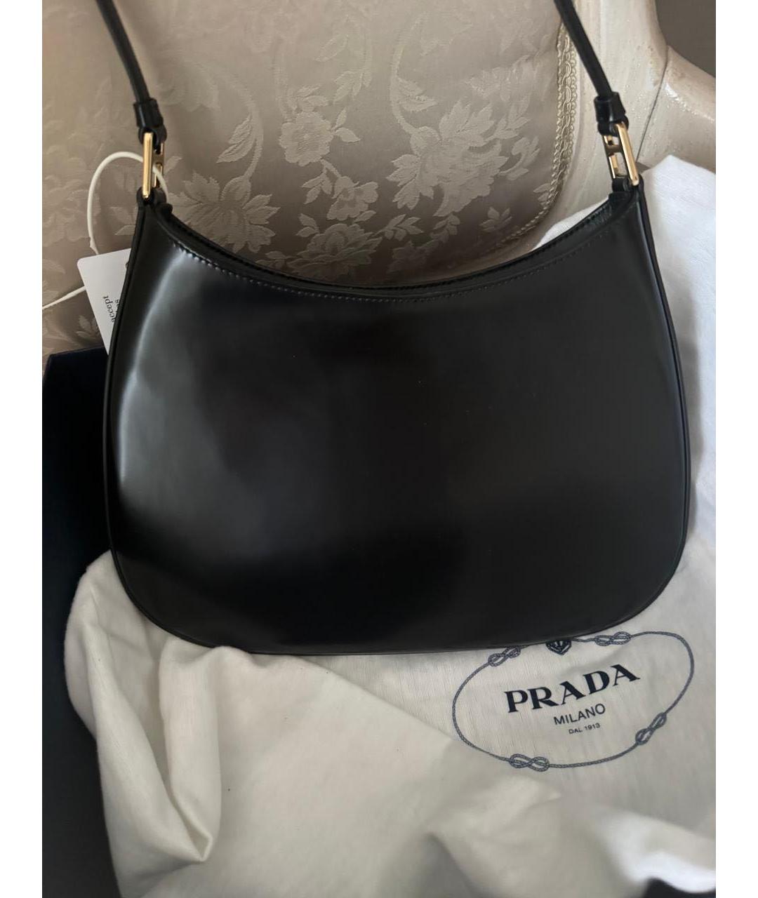 PRADA Черная кожаная сумка через плечо, фото 5