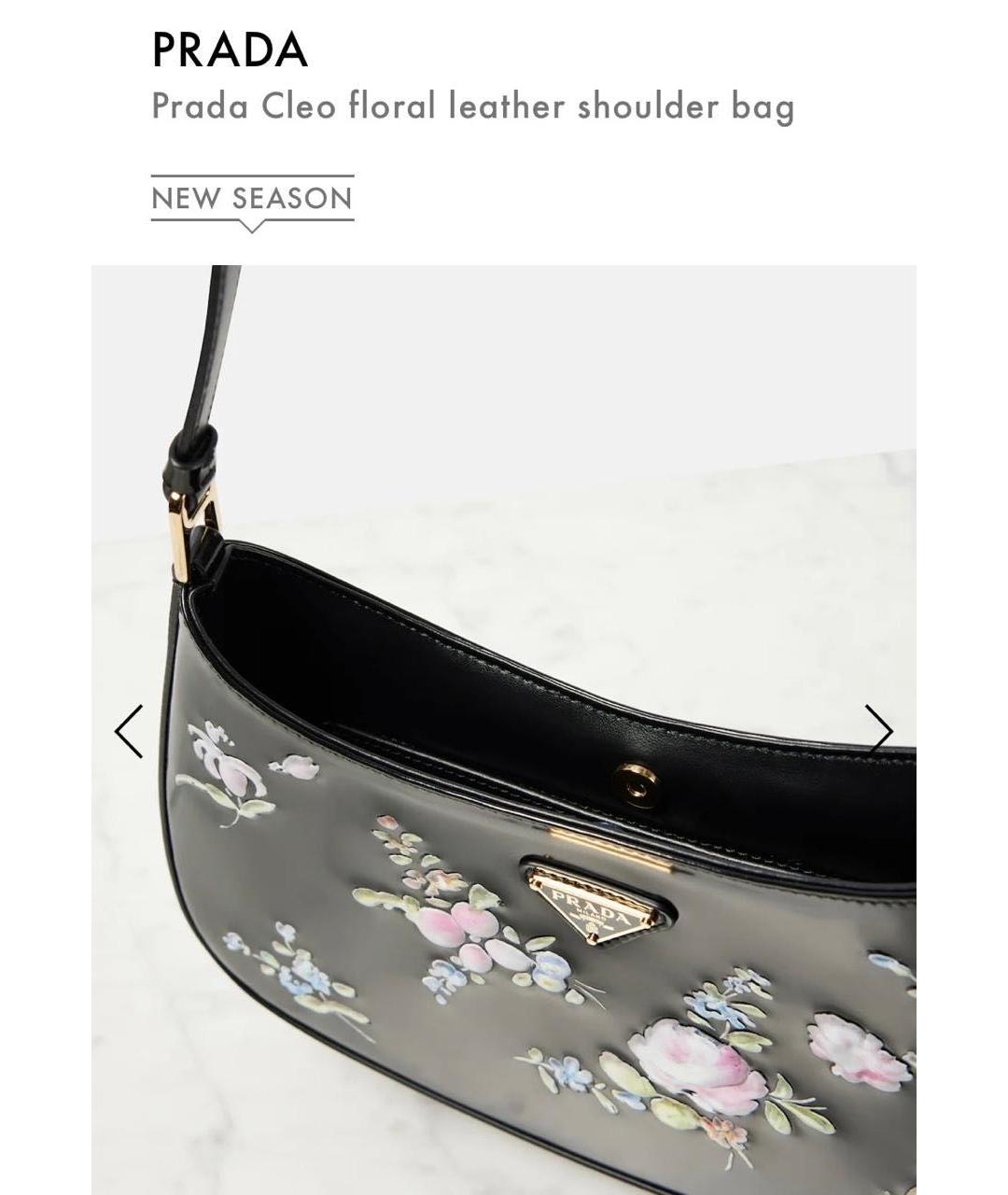 PRADA Черная кожаная сумка через плечо, фото 3