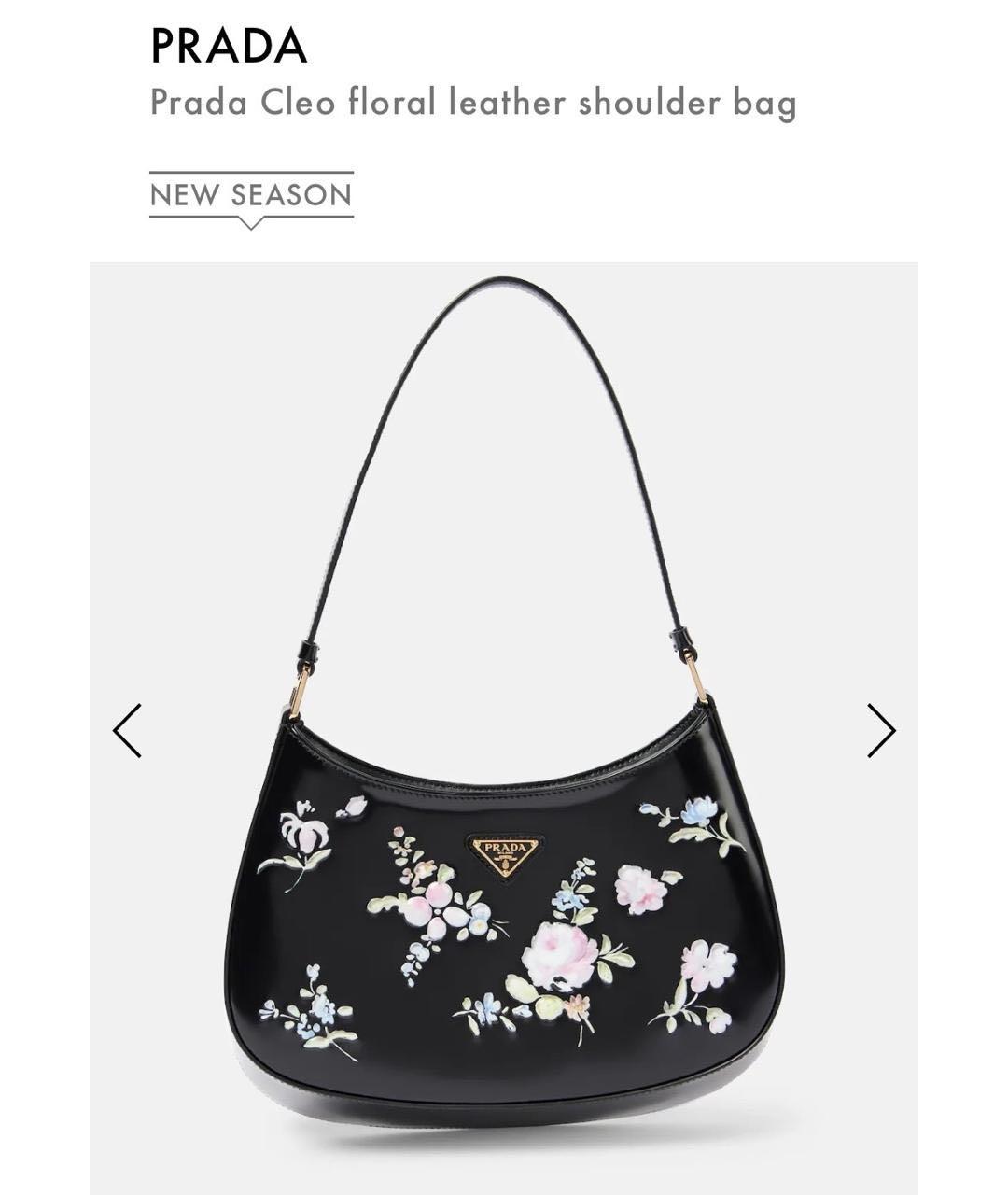 PRADA Черная кожаная сумка через плечо, фото 7