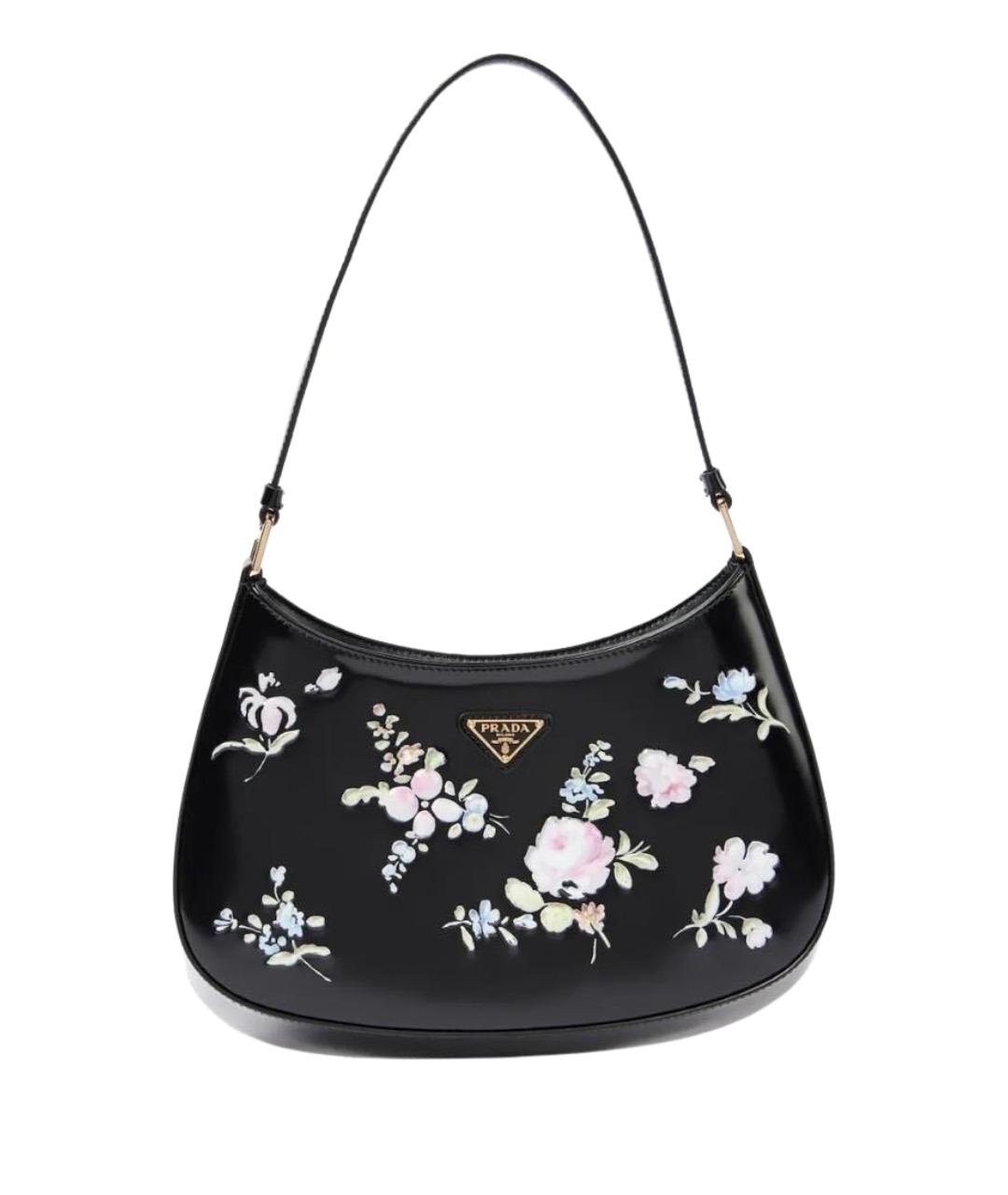 PRADA Черная кожаная сумка через плечо, фото 1