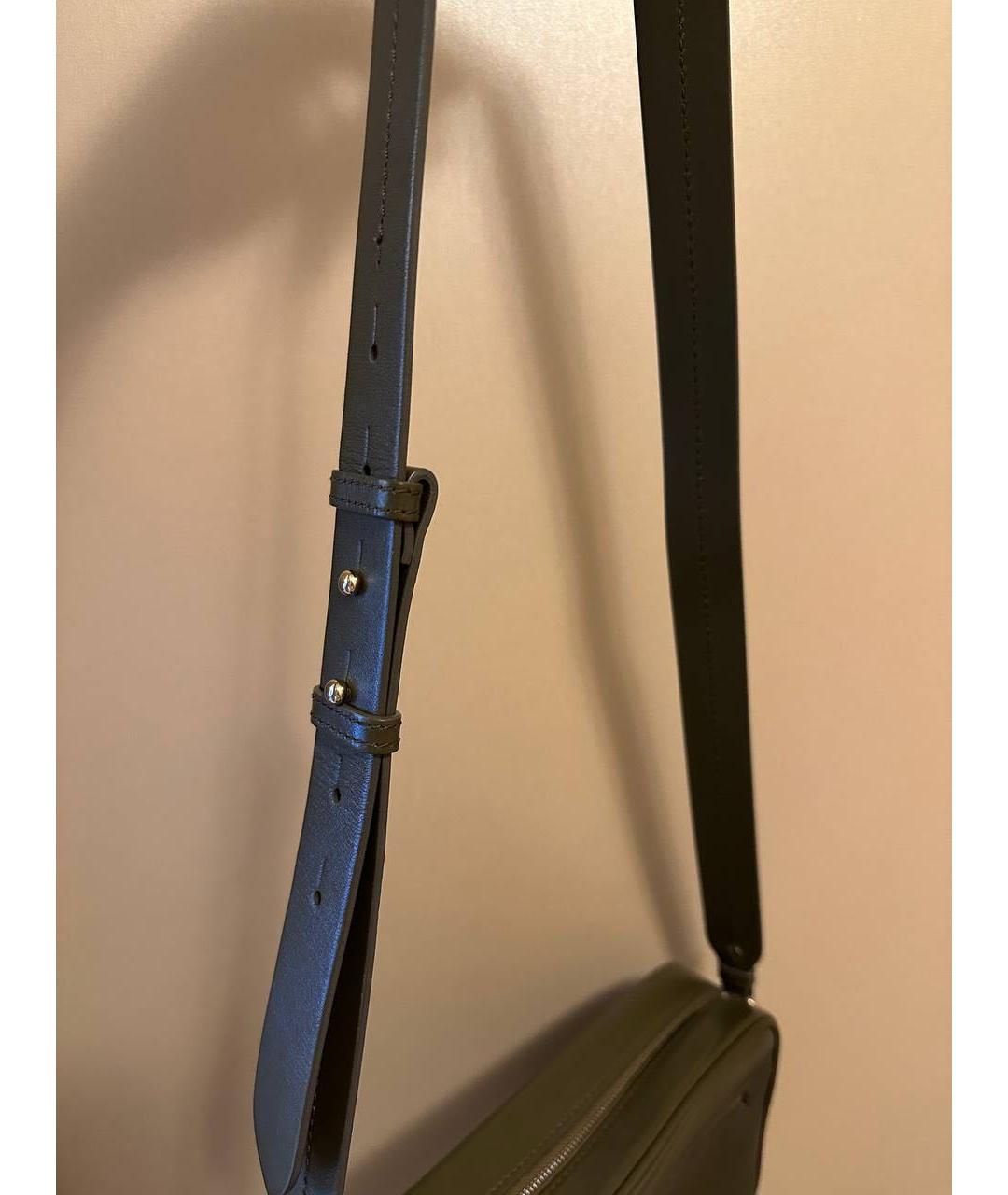 MAX MARA Хаки кожаная сумка через плечо, фото 4