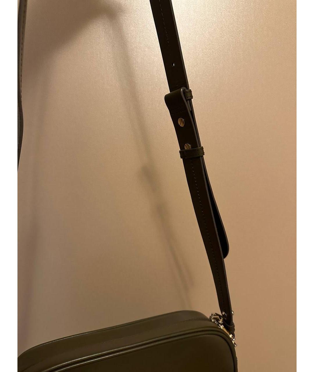 MAX MARA Хаки кожаная сумка через плечо, фото 3