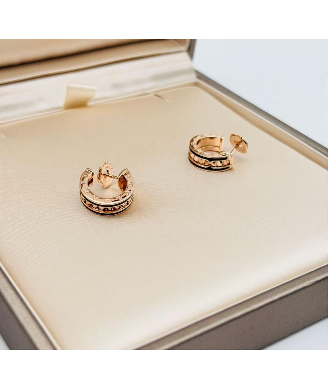 BVLGARI Золотые серьги из розового золота, фото 3