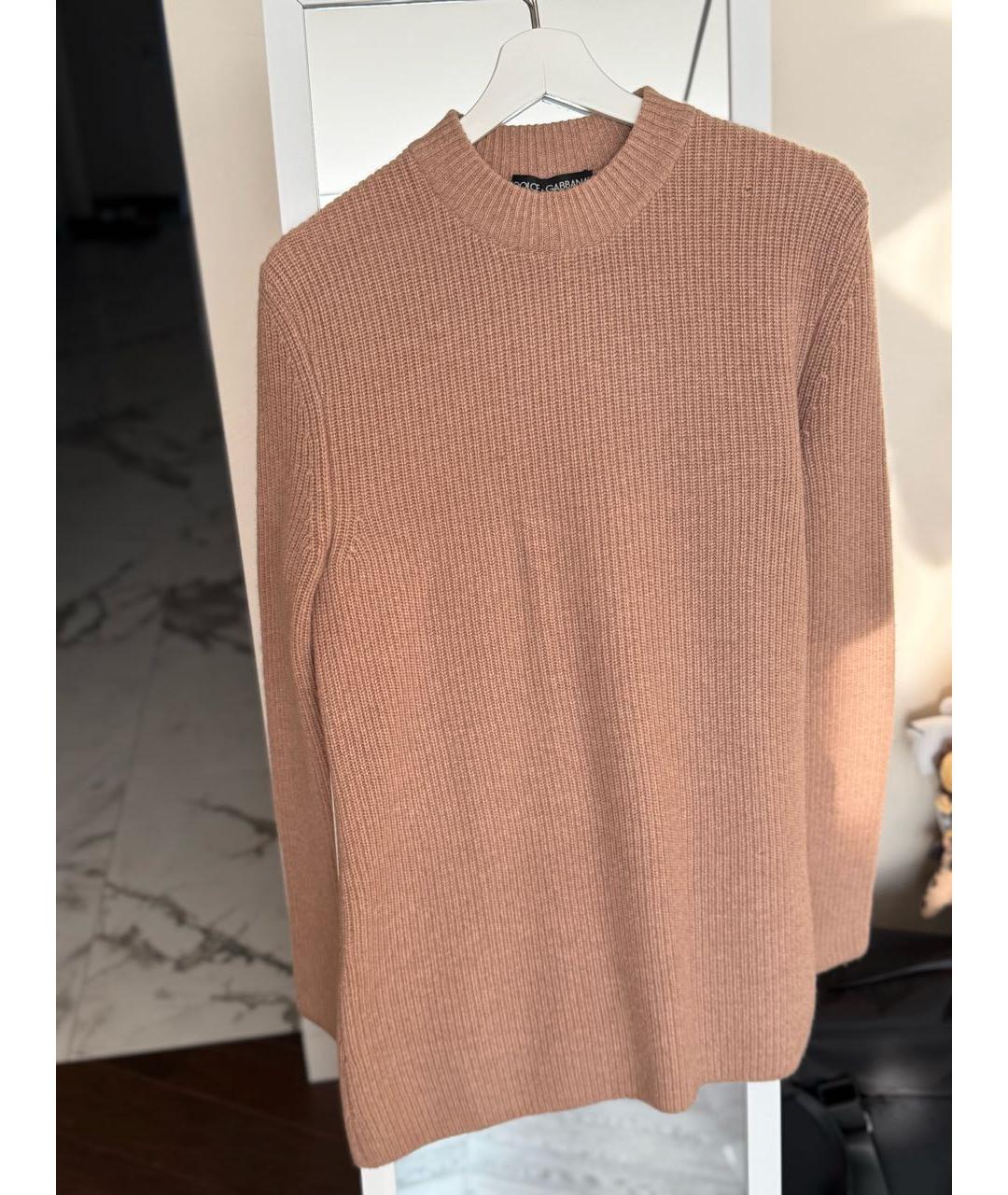 DOLCE&GABBANA Коричневый кашемировый джемпер / свитер, фото 8