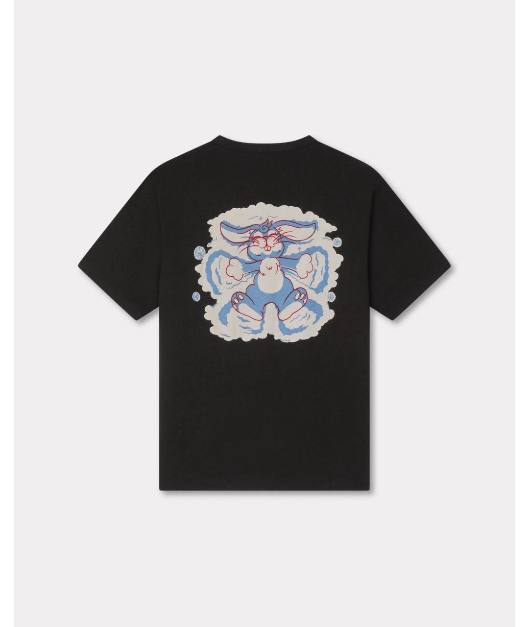 KENZO Черная хлопковая футболка, фото 2