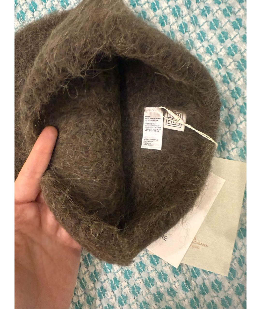 TOTEME Коричневая шерстяная шапка, фото 4