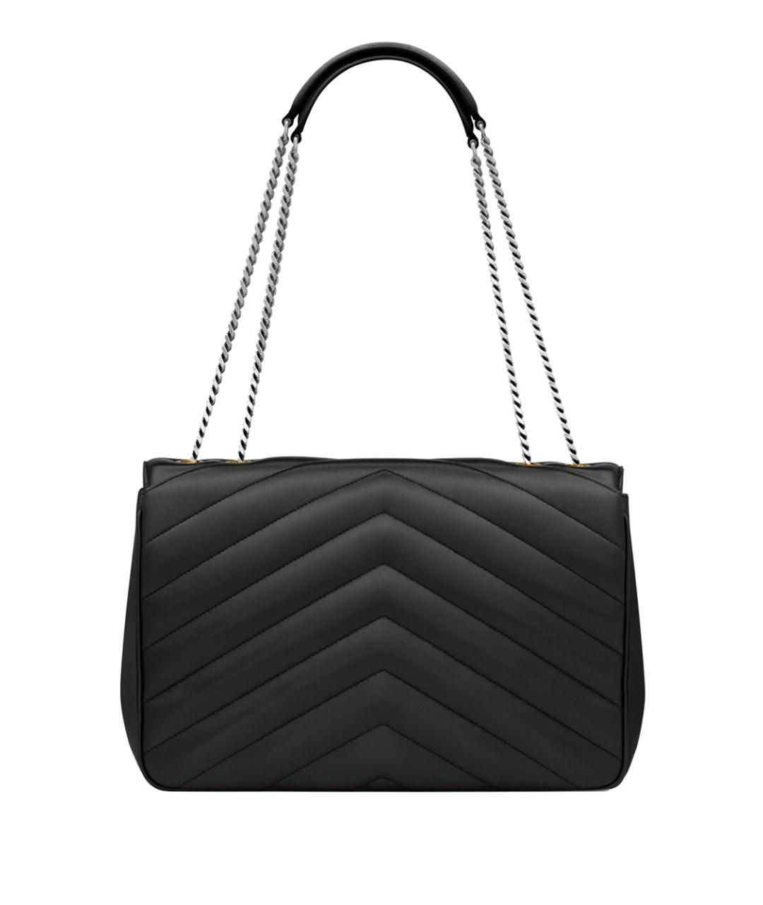 SAINT LAURENT Черная кожаная сумка через плечо, фото 2