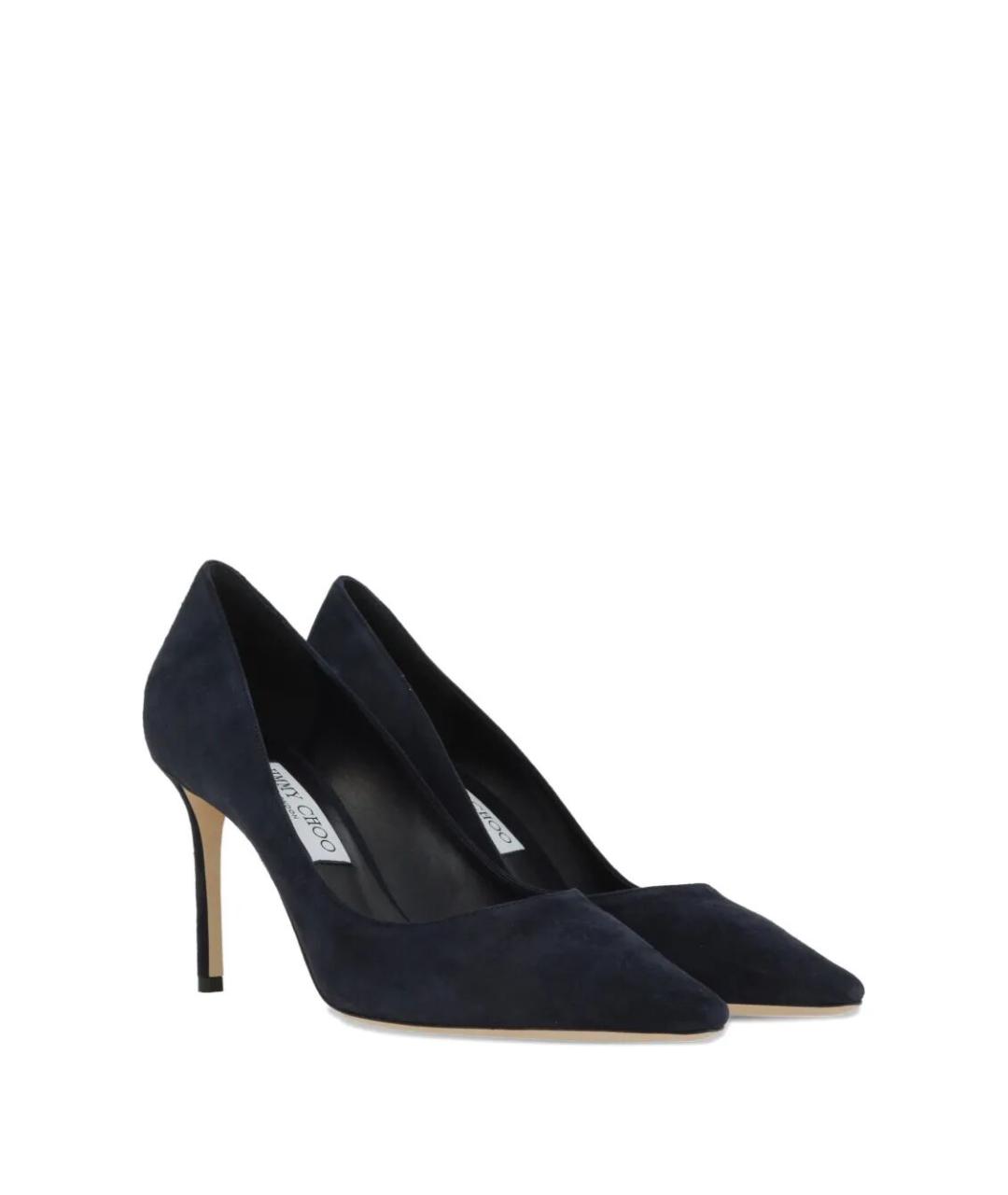 JIMMY CHOO Темно-синие замшевые туфли, фото 2