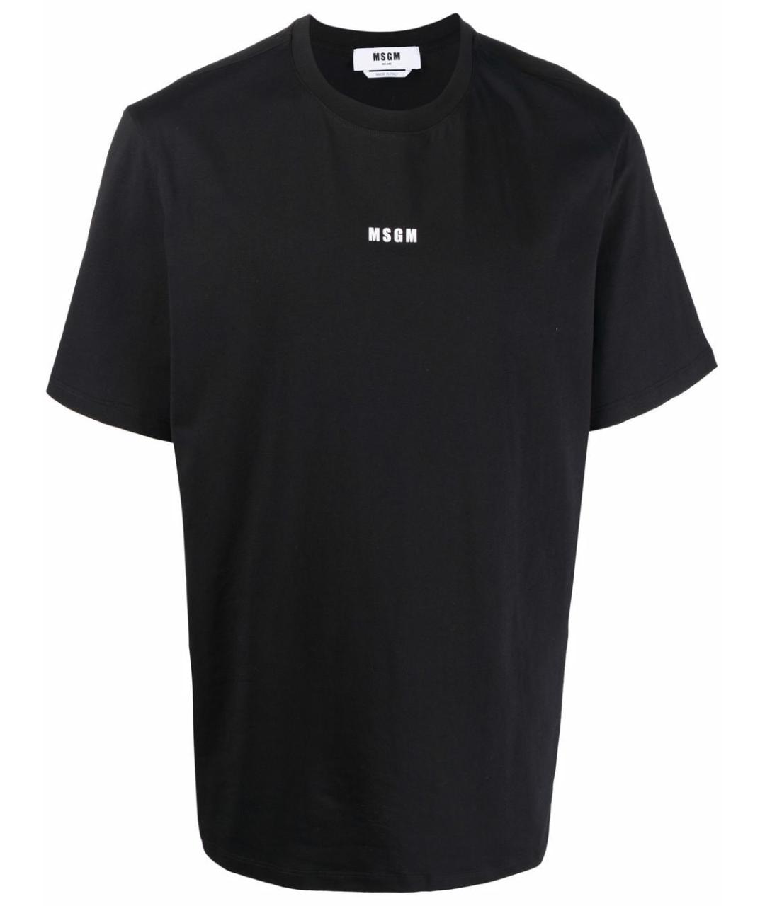 MSGM Черная хлопковая футболка, фото 1